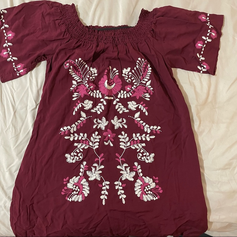 Boho off the shoulder dress